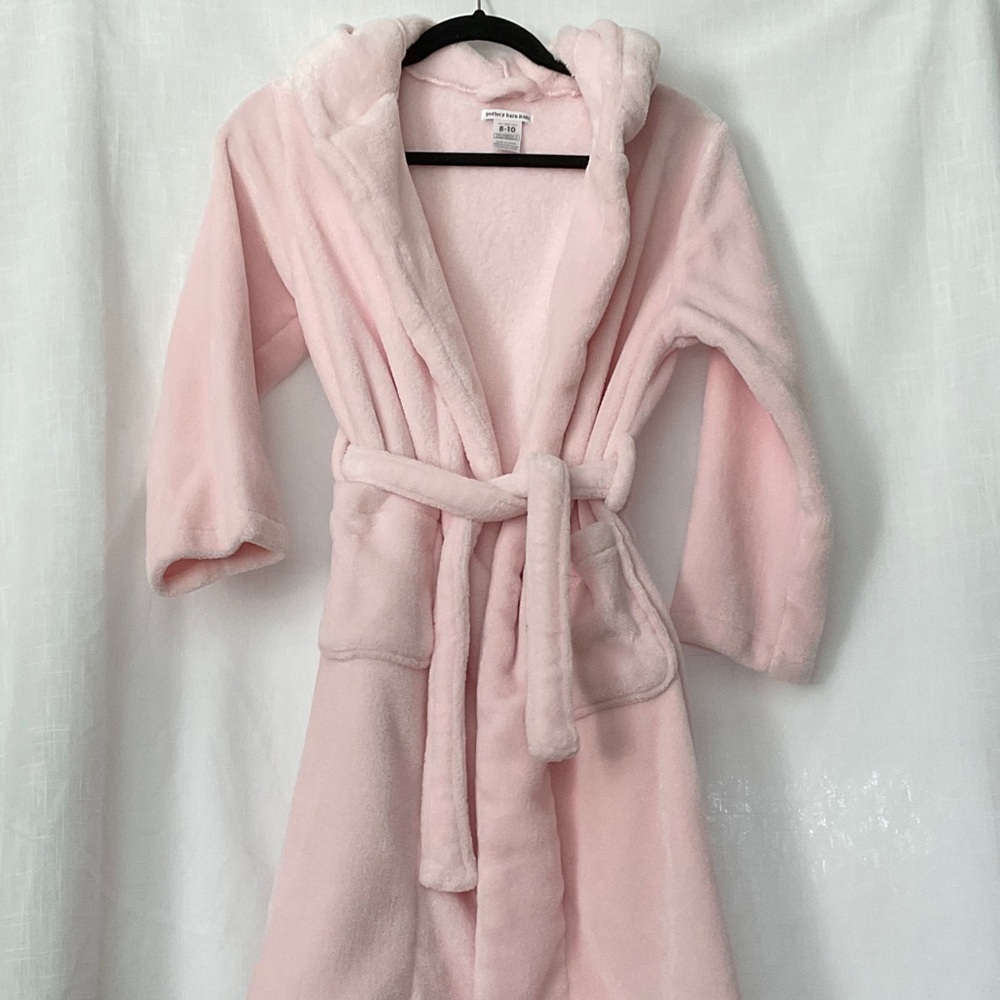 Pottery Barn Kids Pink Hooded Pajama Robe